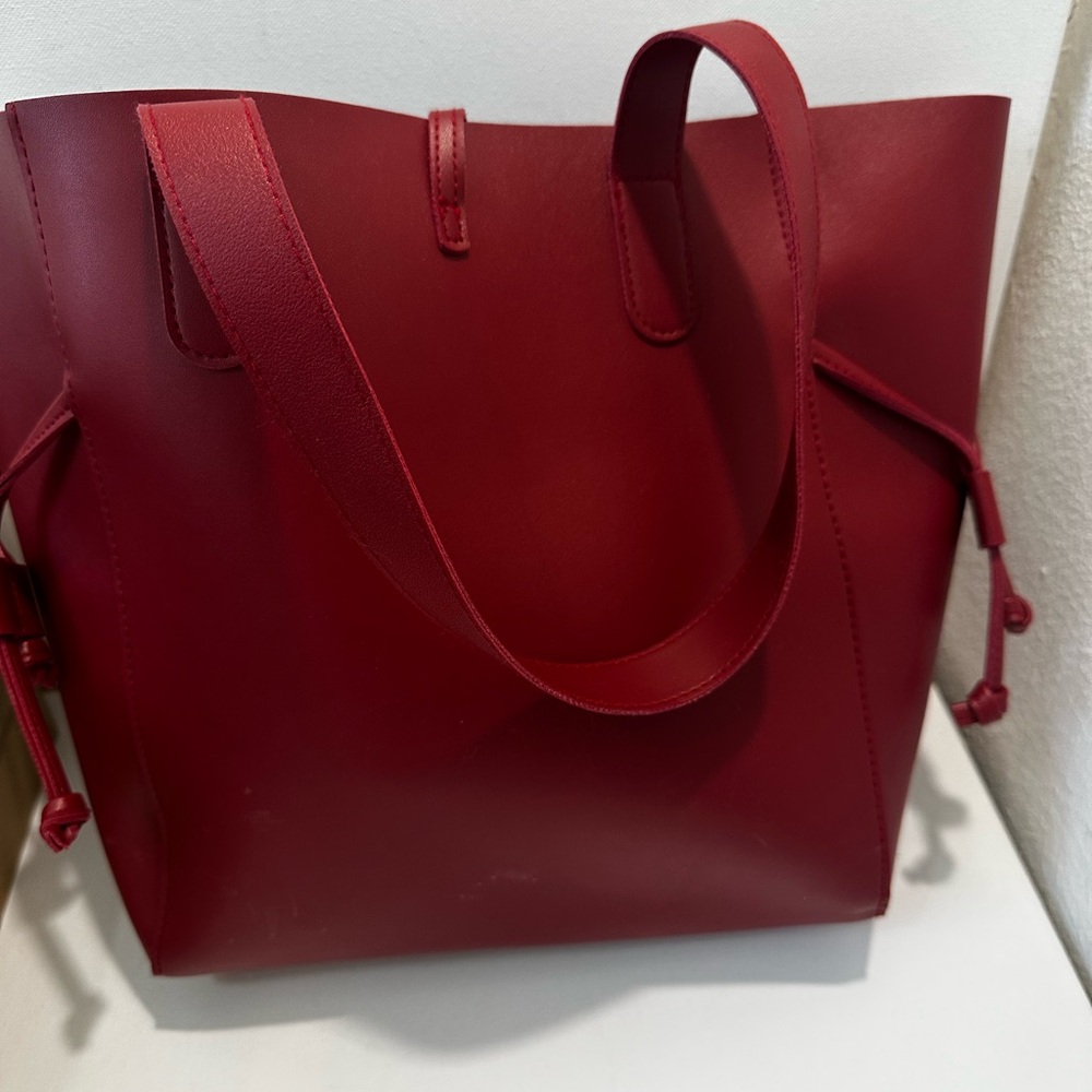 Stephanie Johnson Red Leather Tote Bag